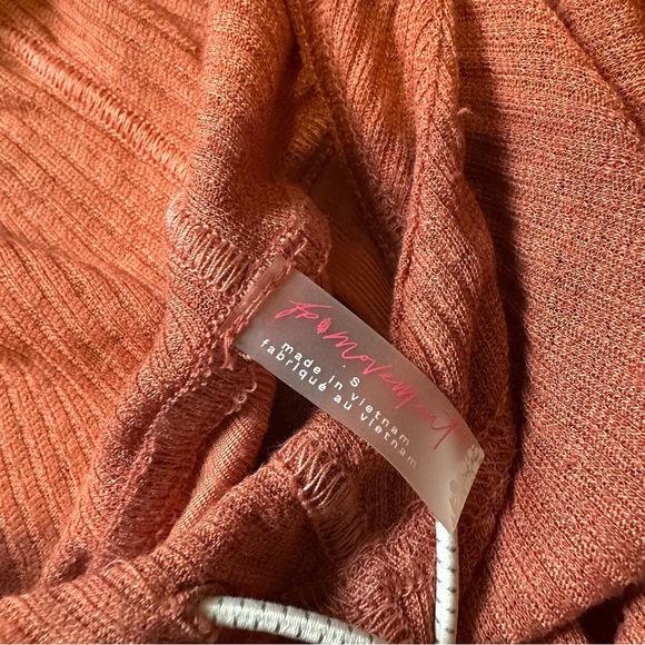 Free People Movement Hooded Tap In Layering Top Womens Small Orange - Picture 8 of 10